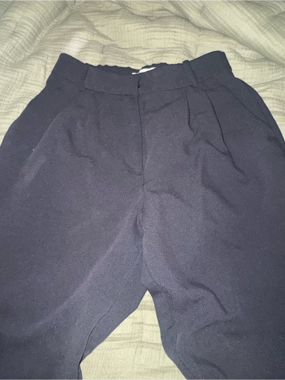 Abercrombie & Fitch Black High-Rise Wide Leg Pants - Picture 2 of 4